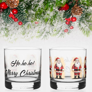 Verre À Whisky Noël Retro Père Noël