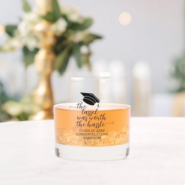 Verre À Whisky Noir Élégant Le Tassel Vaut La Peine Le Hassle (Insitu (Mariage))