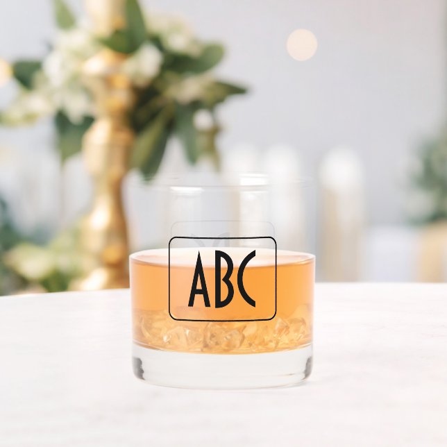 Verre À Whisky Nom personnalisé avec monogramme (Insitu (Mariage))