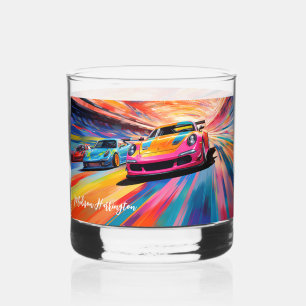 Verre À Whisky Nom personnalisé Sportscars colorés