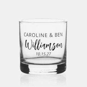 Verre À Whisky Noms de couple personnalisés Cadeau d'anniversaire