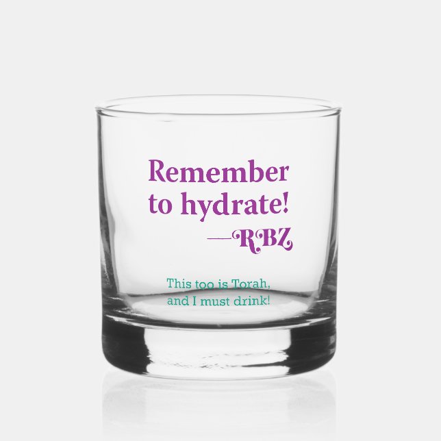 Verre À Whisky N'oubliez pas de vous hydrater (Recto)