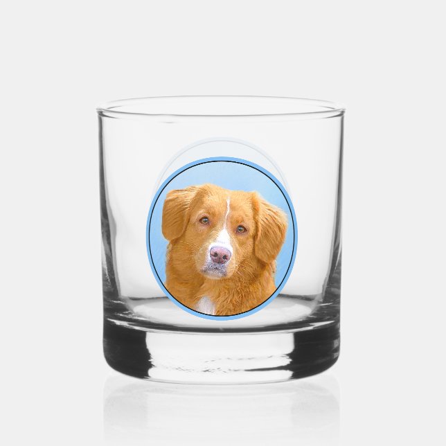 Verre À Whisky Nouvelle-Écosse Peinture de chien pour l'essayeur  (Recto)