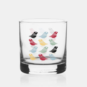 Verre À Whisky Oiseaux abstraits originaux milieu du siècle danoi