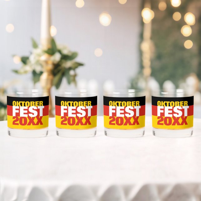 Verre À Whisky Oktoberfest Octoberfest drapeau allemand (Insitu (Mariage))