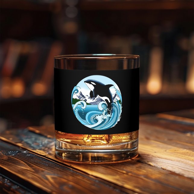 Verre À Whisky Orca Killer Whale Blue Ocean (Créateur téléchargé)