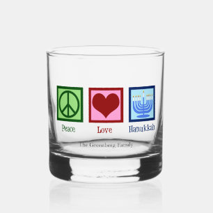 Verre À Whisky Paix Amour Hanukkah Mignon Personnalisé