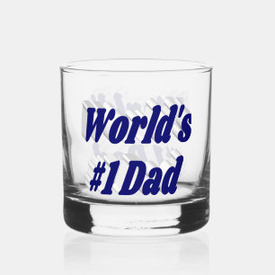 Verre À Whisky Papa demi-texte bleu foncé
