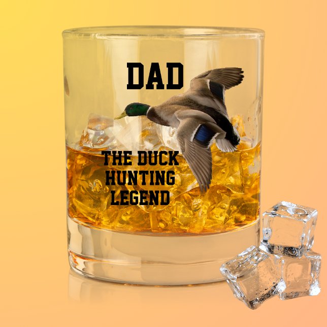 Verre À Whisky Papa La Légende de la Chasse au Canard Fête des pè (Duck Hunting Whiskey Glass for Dad. A Father's Day or Christmas Gift. The duck hunting legend. )