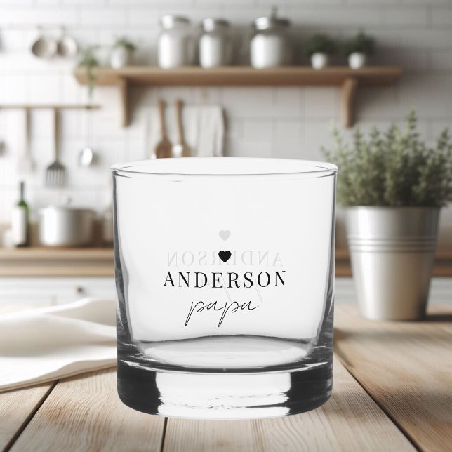 Verre À Whisky Papa personnalisé | Cadeau grand-père personnalisé (Créateur téléchargé)