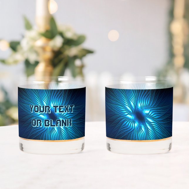 Verre À Whisky Papier en toile bleu étoile (Insitu (Mariage))