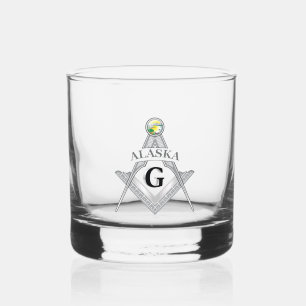Verre À Whisky Pavillon franc-maçonnerie de l'état d'Alaska