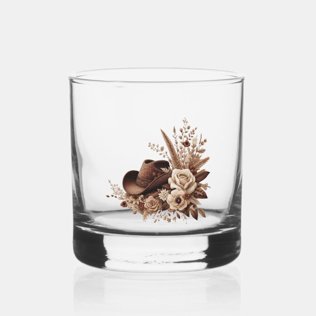 Verre À Whisky Pays élégant moderne Ouest - Floral Business C (Recto)