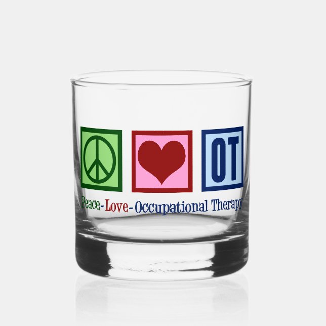 Verre À Whisky Peace Love OT ergothérapie (Recto)
