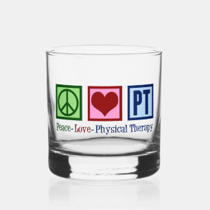 Verre À Whisky Peace Love Physical Therapy Cute PT