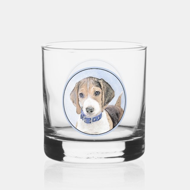 Verre À Whisky Peinture beagle - Cute Original Chien Art (Recto)