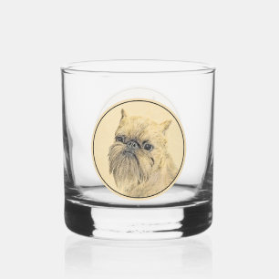 Verre À Whisky Peinture brute de Griffon de Bruxelles - Art de ch