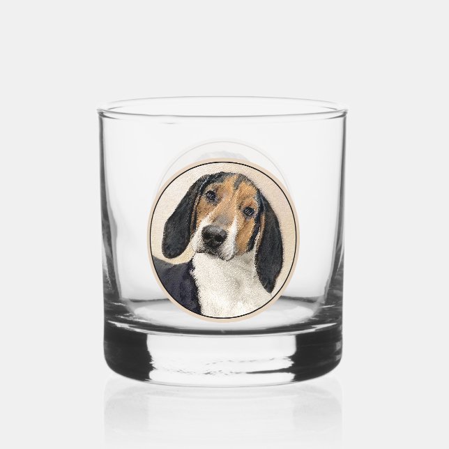 Verre À Whisky Peinture de Coonhound de Treeing Walker - Œuvre d' (Recto)