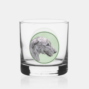 Verre À Whisky Peinture de Lévrier Irlandais - Art Original de Ch