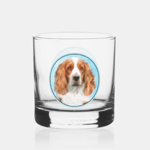 Verre À Whisky Peinture de Welsh Springer Spaniel - Art original