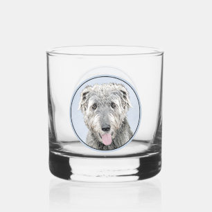 Verre À Whisky Peinture de Wolfhound irlandais - Joli art origina