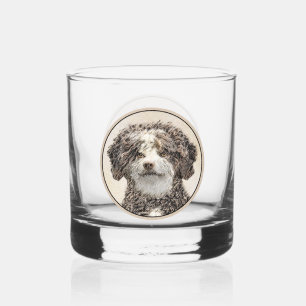 Verre À Whisky Peinture espagnole de chien d'eau - jolie art orig