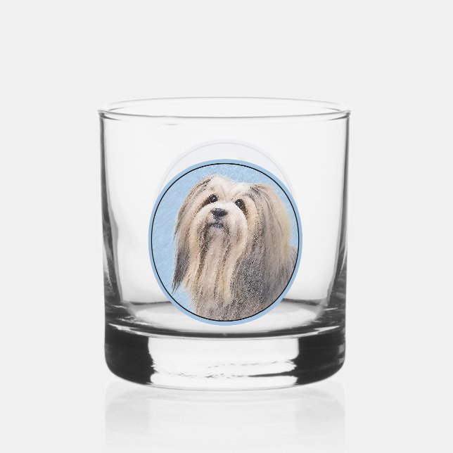 Verre À Whisky Peinture Havanaise (Argent) - Cute Original Chien  (Recto)