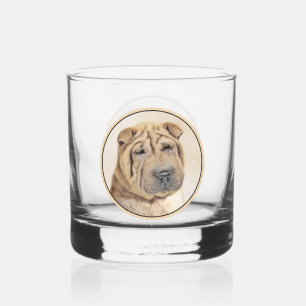 Verre À Whisky Peinture Shar Pei - Cute Original Chien Art