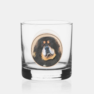 Verre À Whisky Peinture Tibétaine Mastiff - Joli art original chi