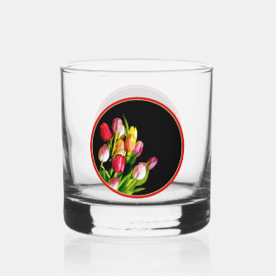 Verre À Whisky Peinture Tulip - Art Fleur original