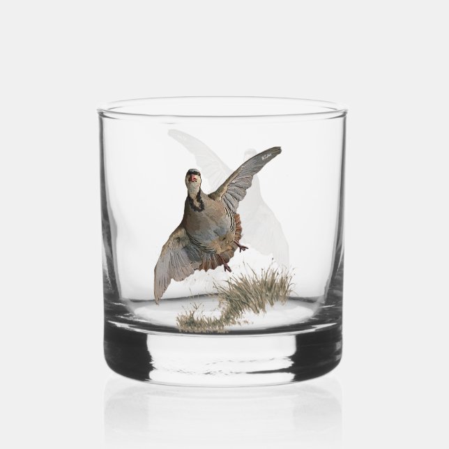 Verre À Whisky Perdrix de Chukar, Art (Recto)