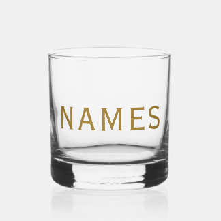 Verre À Whisky Personnalisé avec le nom de famille ou le surnom