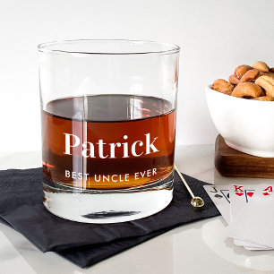 Verre À Whisky Personnalisé Meilleur Oncle Jamais Monogrammé