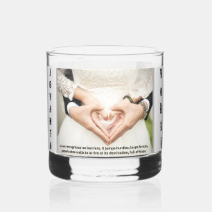 Verre À Whisky Photo de mariage de Drinkware avec Nom roches Verr