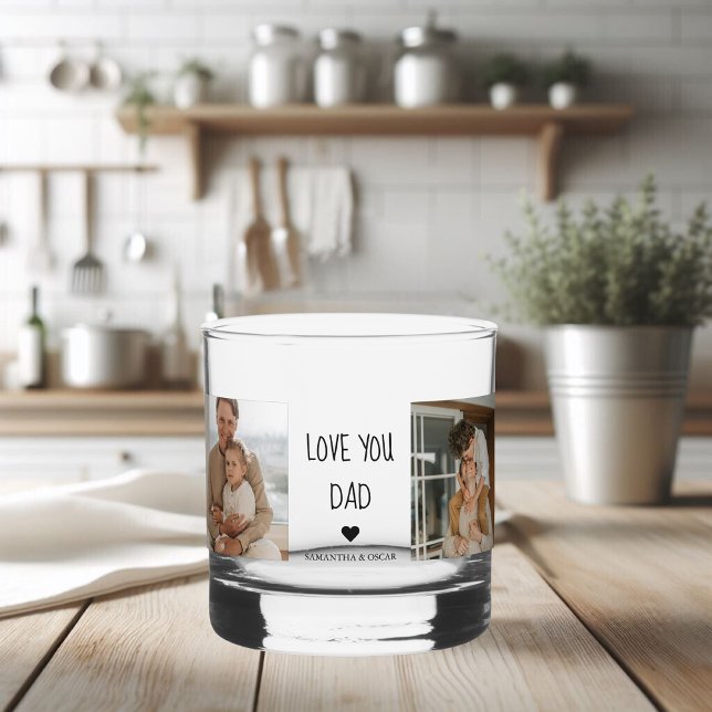 Verre À Whisky Photo & Love You Dad Cadeau (Créateur téléchargé)