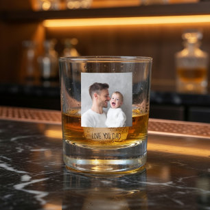 Verre À Whisky Photo personnalisé de Papa Cadeau personnalisé p