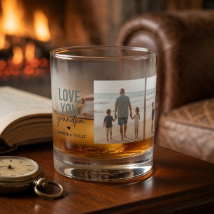 Verre À Whisky Photo personnalisé Love You Grandpa