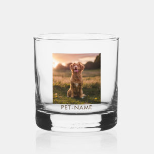Verre À Whisky Photo personnalisée avec le nom de votre chien