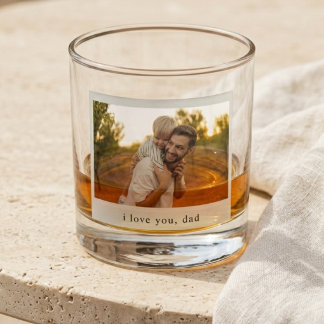 Verre À Whisky Photo Vintage Fête des Pères