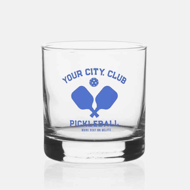 Verre À Whisky Pickleball Player Club Nom d'équipe Personnalisé (Recto)