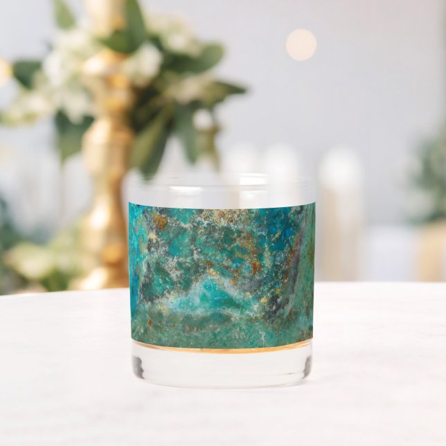 Verre À Whisky Pierre minérale bleu Chrysocolla (Insitu (Mariage))