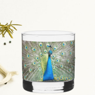 Verre À Whisky Plumage bleu Peacock
