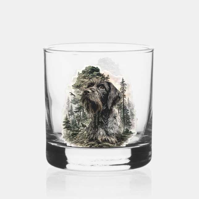Verre À Whisky Pointer allemand à poil dur (Recto)