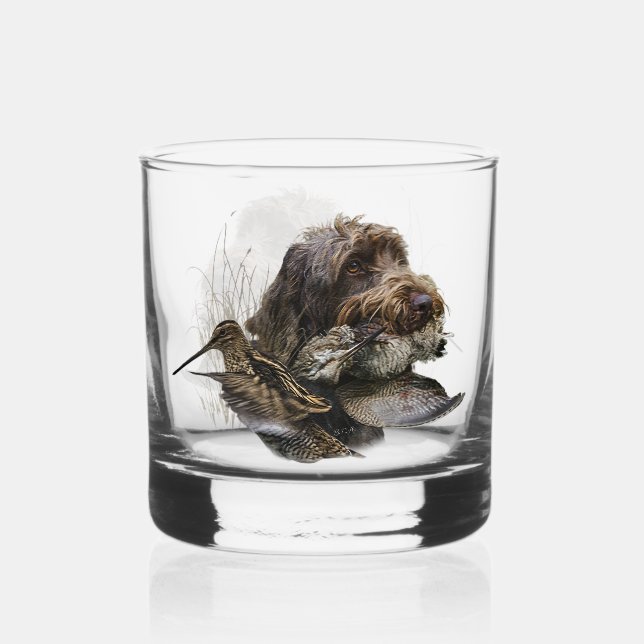 Verre À Whisky Pointer allemand à poil dur (Recto)