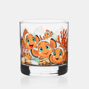 Verre À Whisky Poisson clown Dessin animé mignon Famille Sous l'e