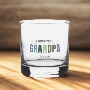 Verre À Whisky Promu à Grand-père EST 2025 Personnalisé