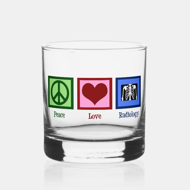 Verre À Whisky Radiologie de l'amour de la paix (Recto)