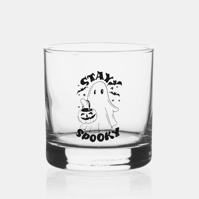 Verre À Whisky Restez Éffrayant (Recto)