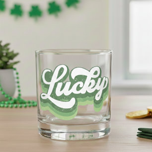 Verre À Whisky Retro Lucky Cool St Patrick's Day