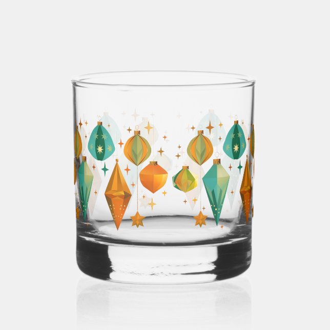 Verre À Whisky Retro Noël milieu du siècle moderne (Recto)